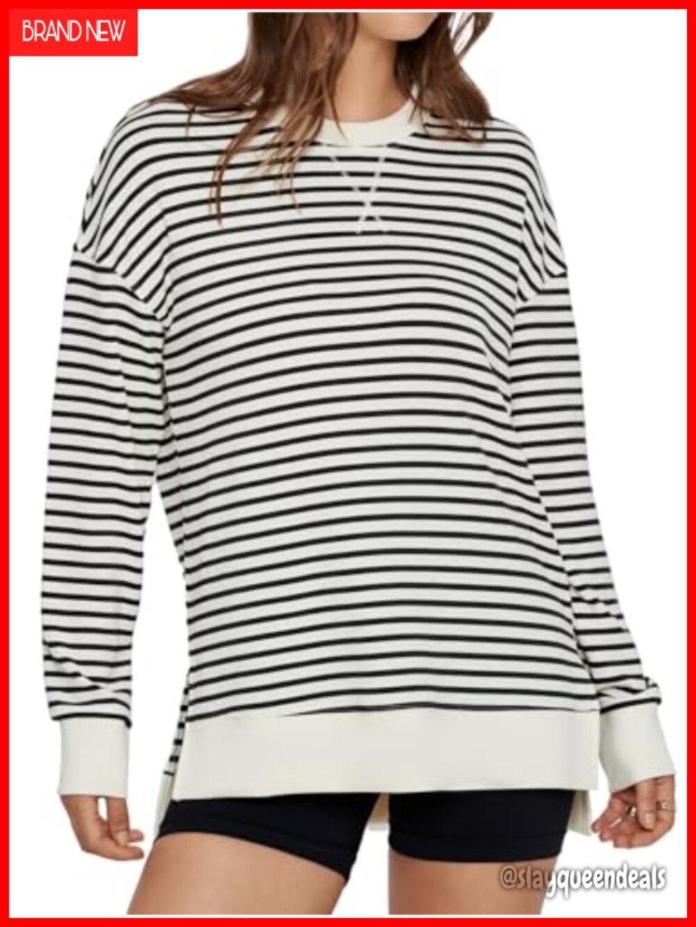 Women's Long Sleeve Crewneck Lightweight Soft Pullover Sweatshirt
